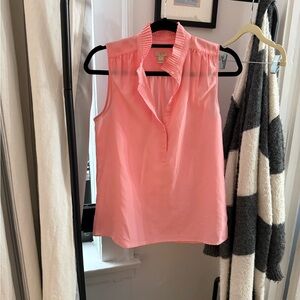 J. Crew Coral Sleeveless Blouse